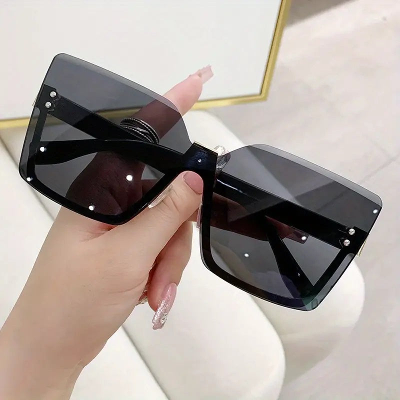 Sunglasses Rimless Black-Grey - Cavorte