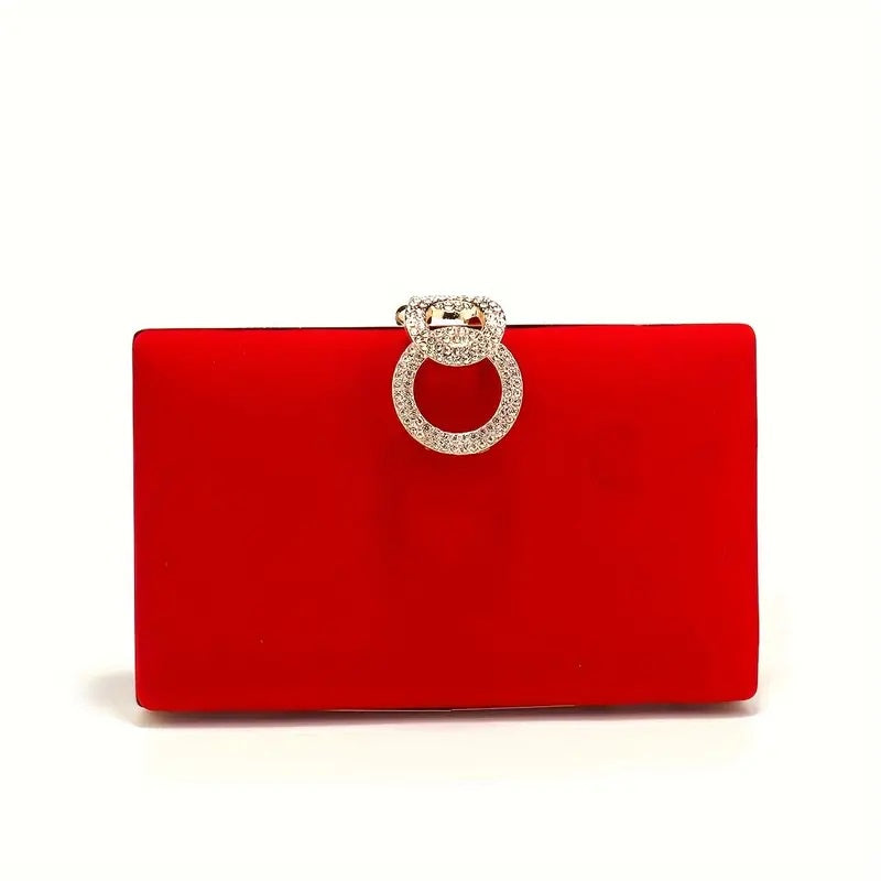 Clutch Diamante Circles Red - Cavorte