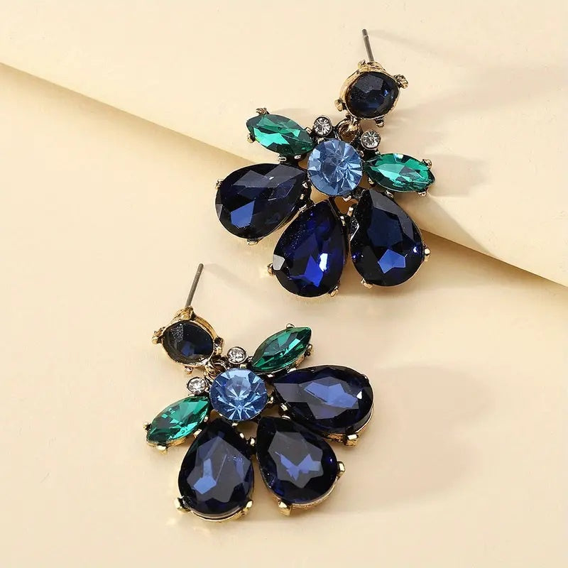 Gemstone Earring Blue - Cavorte