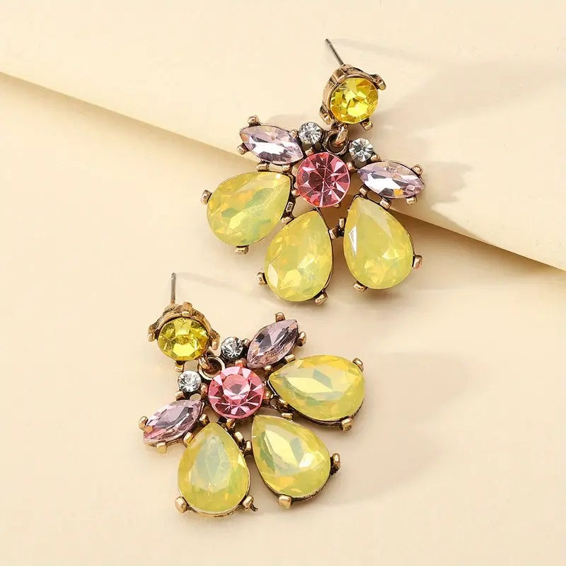 Gemstone Earring Yellow - Cavorte