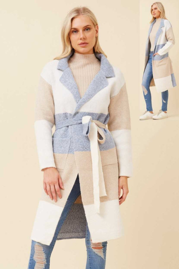 Beach Vibes Check Cardigan