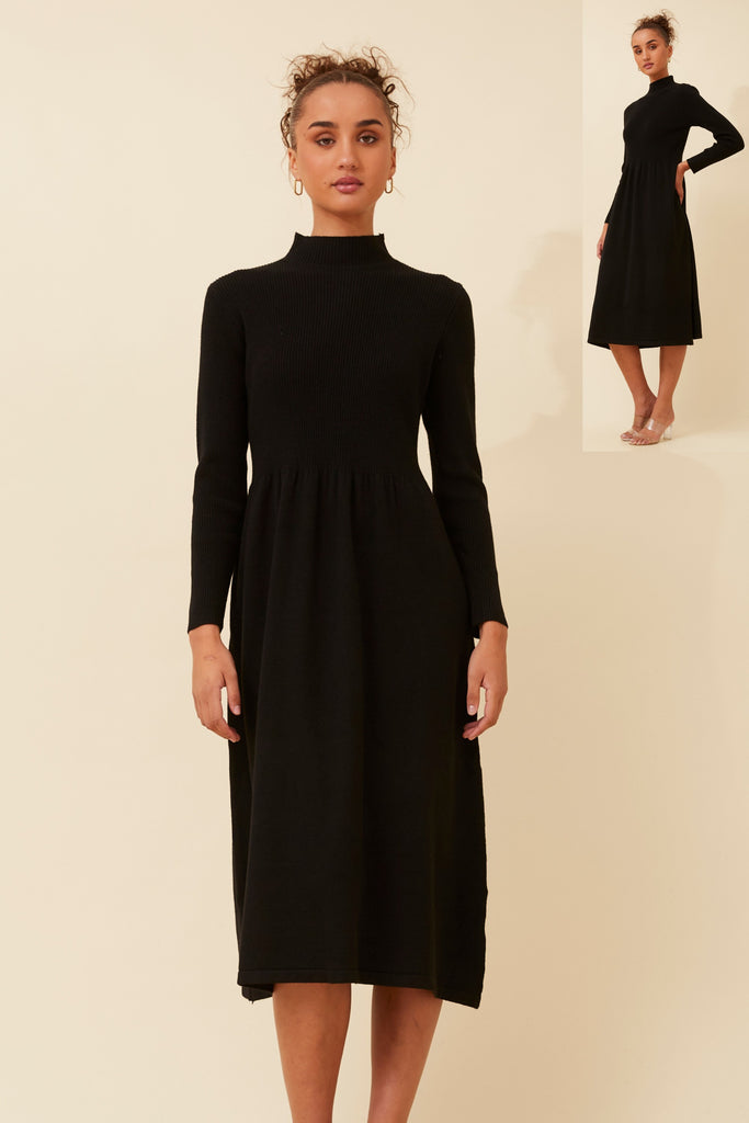 Nakita Knit Dress Black