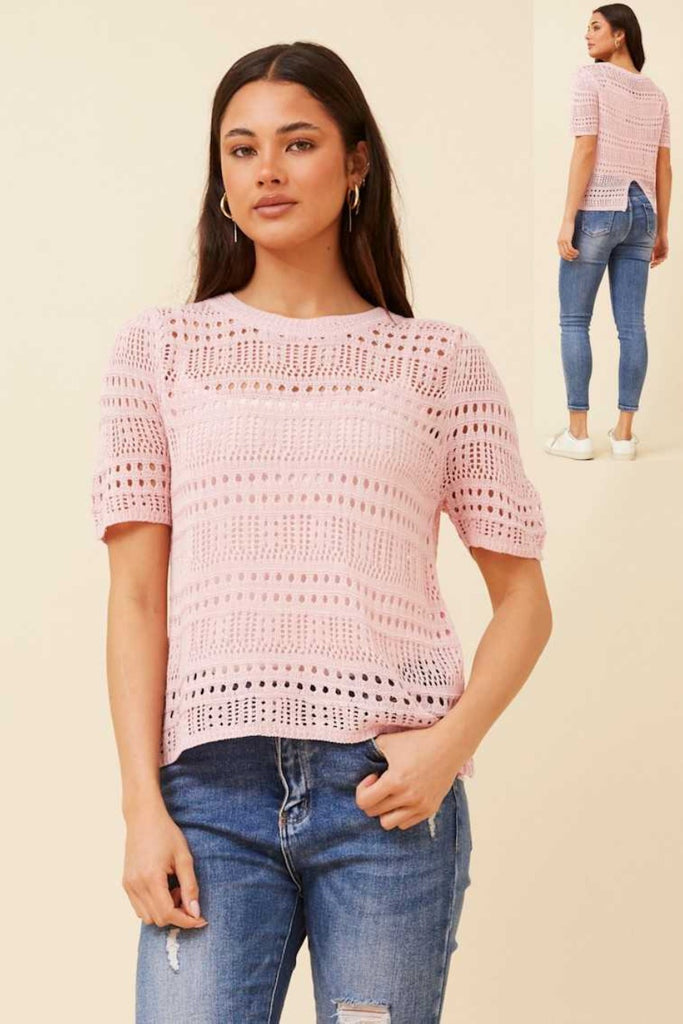Abby Crochet Look Top - Cavorte