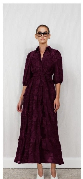 Nadia Midi Dress Merlot