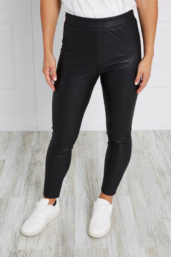 Faux Leather Jeggings - Cavorte