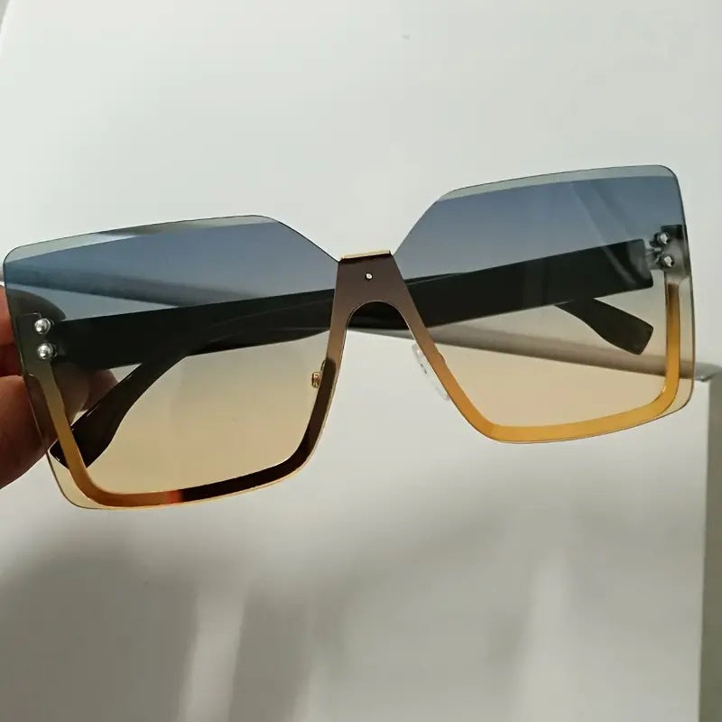 Sunglasses Rimless Black-Yellow - Cavorte