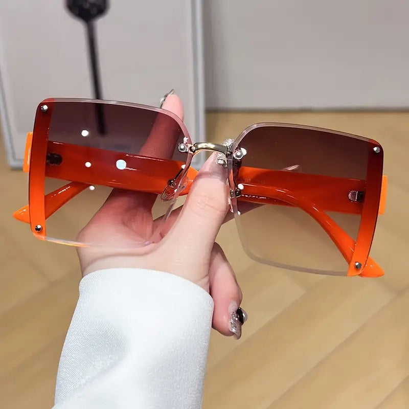 Sunglasses Rimless Orange-Tea - Cavorte