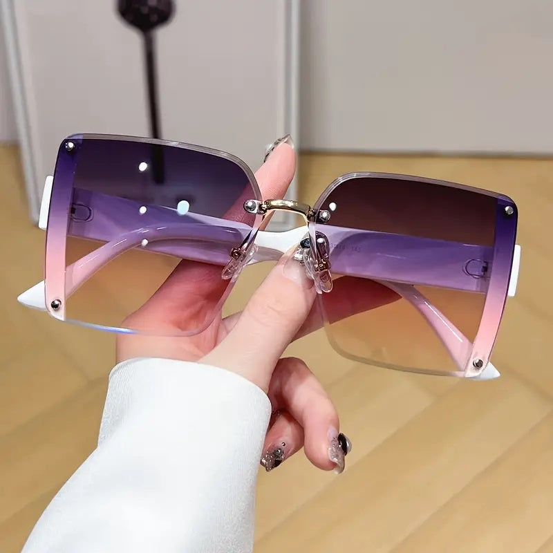 Sunglasses Rimless Pink-Tea - Cavorte