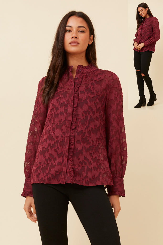Julia Shirt Merlot - Cavorte
