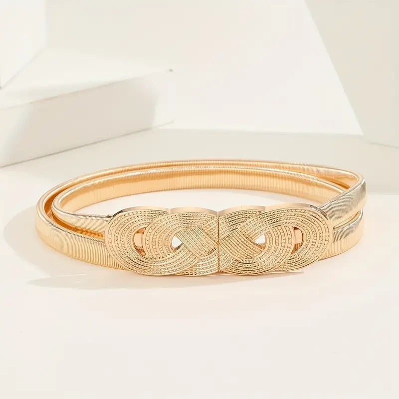 Knot Stretch Belt Gold - Cavorte