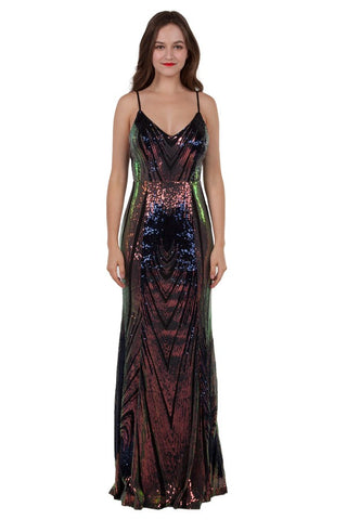 Zoe Gown Multi Navy