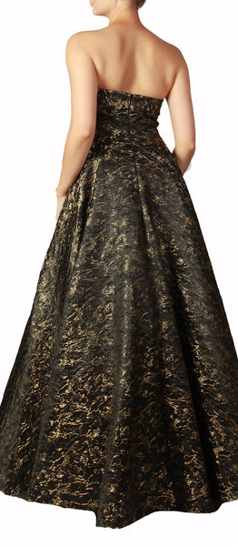 Kaitlyn Brocade Gown Black-Gold