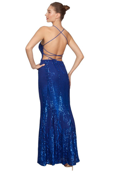 Kaitlyn Backless Gown Royal Blue - Cavorte 