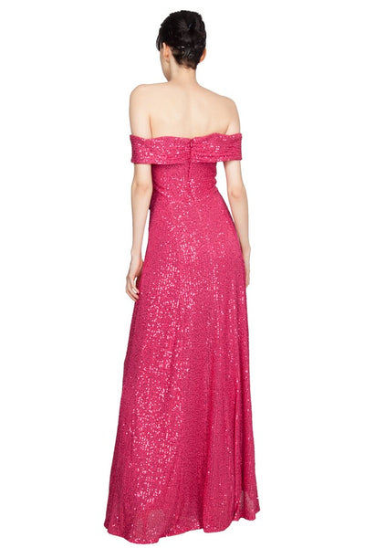 Kaitlyn Sequin Gown Hot Pink - Cavorte 