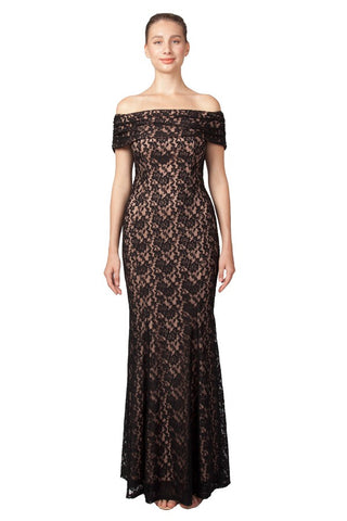 Phillipa Mesh Lace Gown