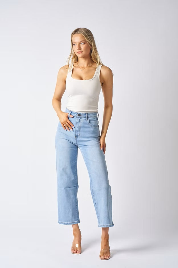 Asher Crop Jean Lt Blue