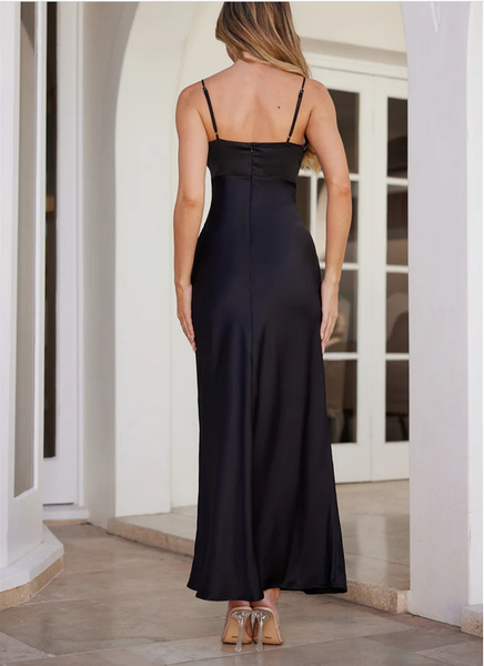 Elle Slip Dress Black - Cavorte 