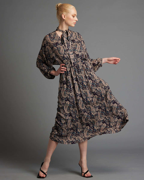 Laura Paisley Print Dress