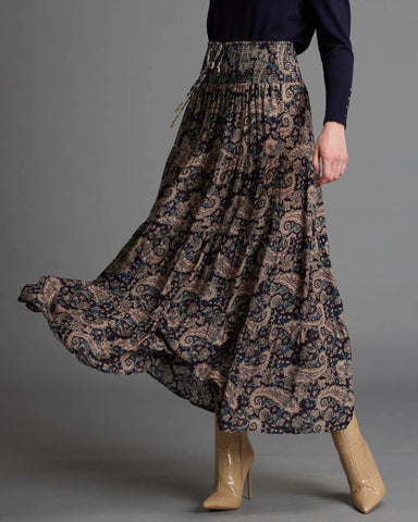 Laura Paisley Print Skirt
