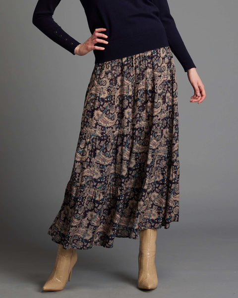 Laura Paisley Print Skirt