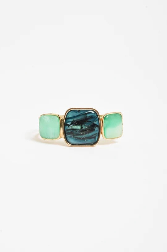 Metal Resin Hinge Back Bangle