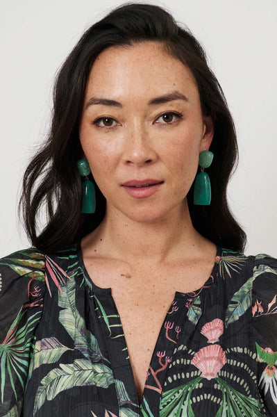 Resin Drop Statement Earring