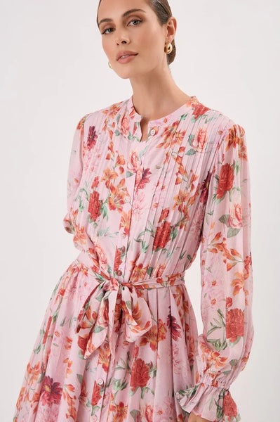 Cilla Floral Pintuck Detail Dress