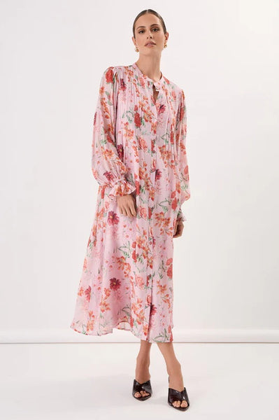Cilla Floral Pintuck Detail Dress