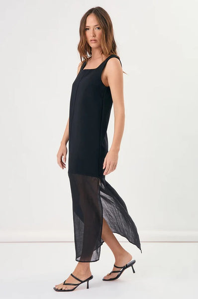 Macey Sheer Panel Maxi Dress