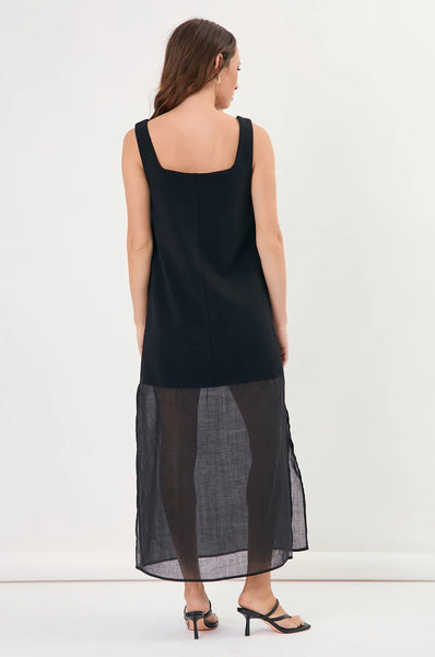 Macey Sheer Panel Maxi Dress