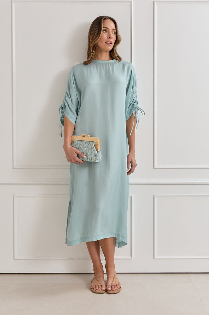 Amari Cupro Midi Dress Mint