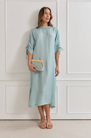 Amari Cupro Midi Dress Mint