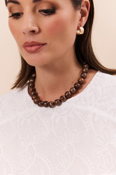 Resin Ball Mid Necklace