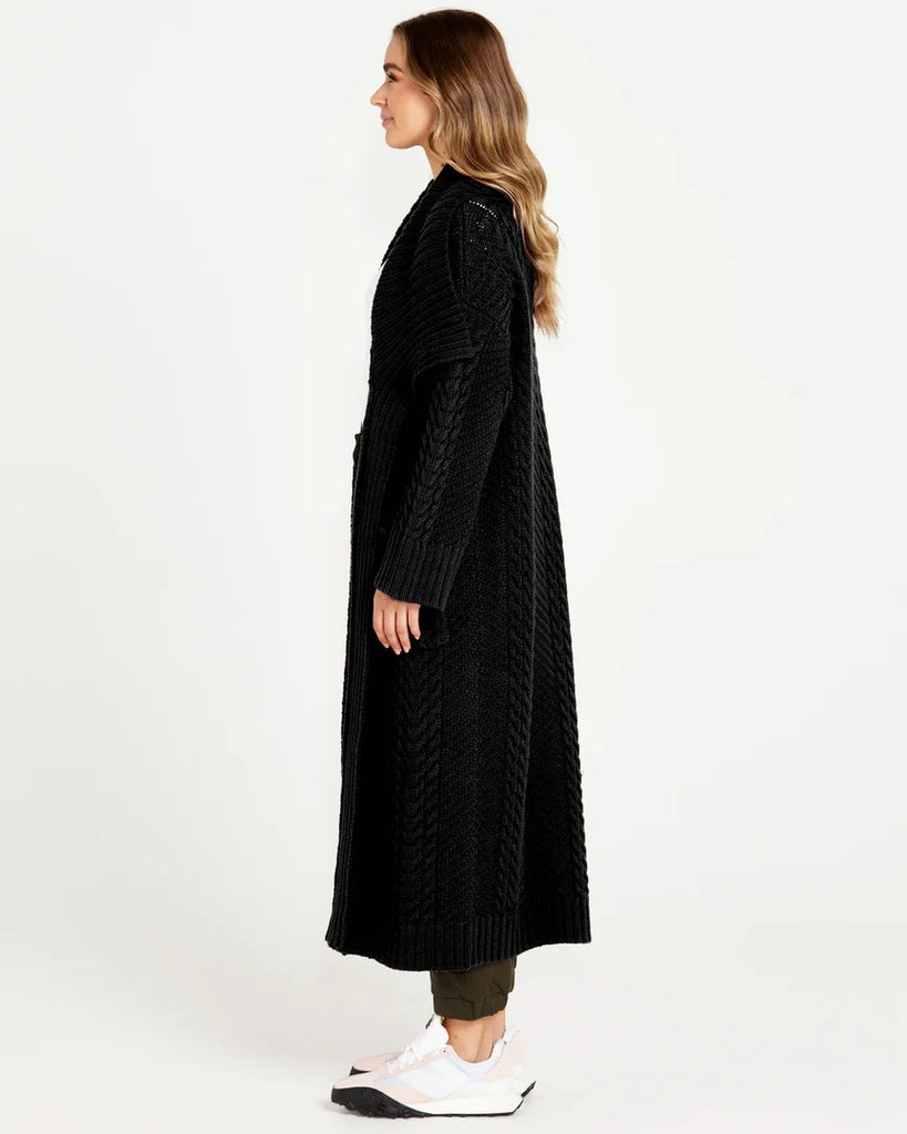 Sass Long Cardigan Black