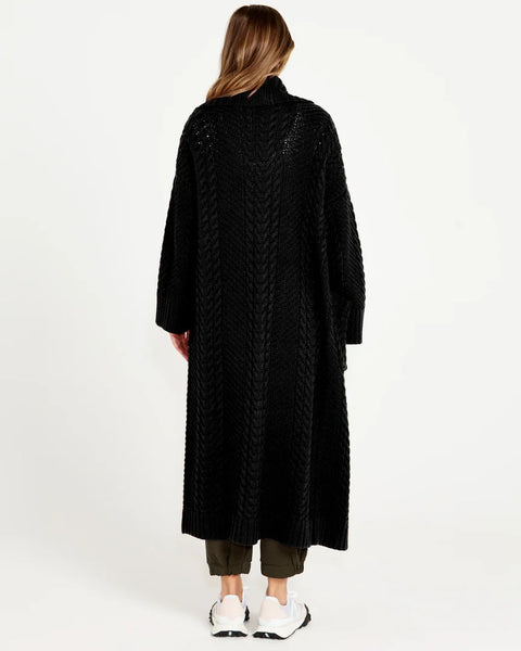 Sass Long Cardigan Black
