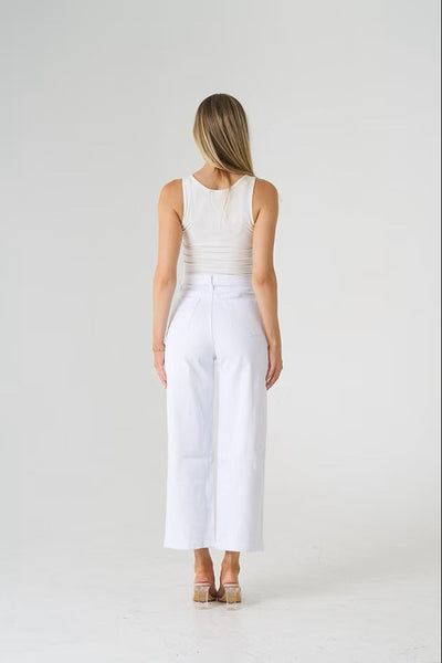 Asher Crop Jean White