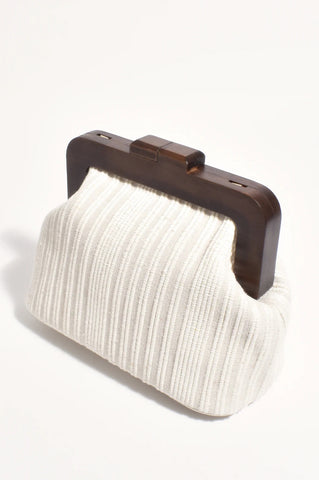 Timber Frame Clutch Cream-Natural