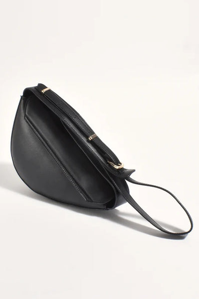 Angled Cross Body Bag Black