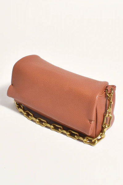 Foldover Chain Handbag Tan