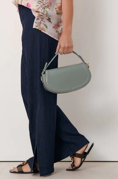 Rounded Fold Over Bag Sage