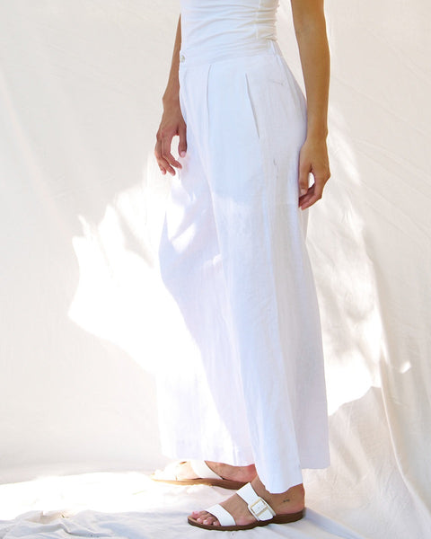 Aspen Palazzo Pant White