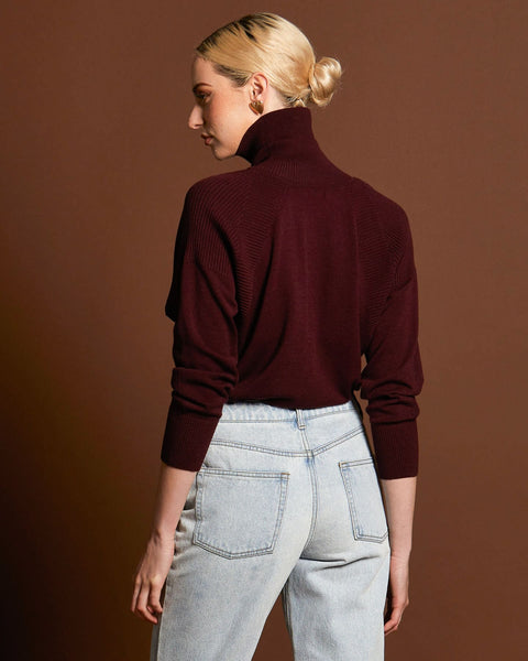 Cut Out Knit Plum