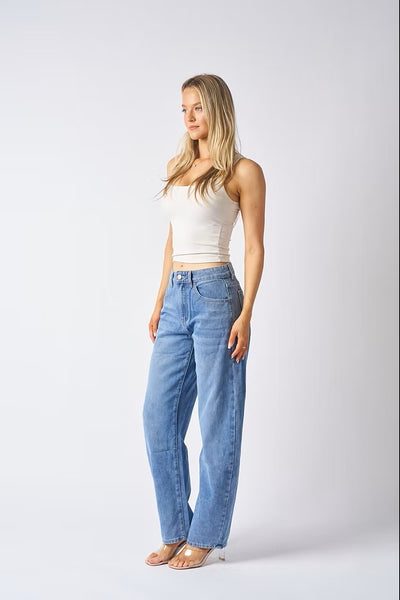 Barrel Leg Jeans Lt Blue