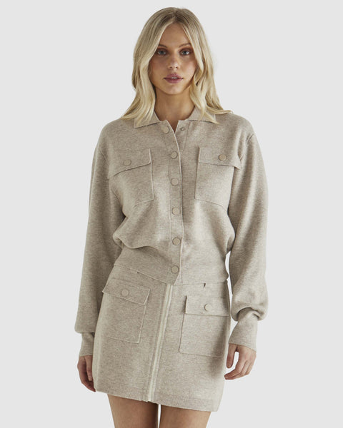 Baldwin Knit Jacket Oatmeal