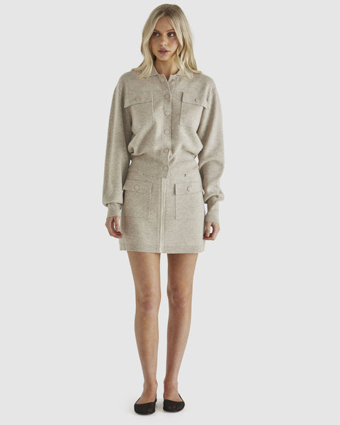 Baldwin Knit Jacket Oatmeal