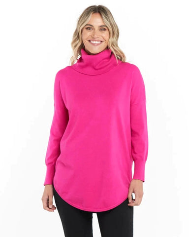 Betty Roll Neck Knit Berry