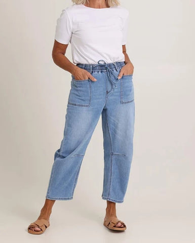 Byron Pull On Barrell Jean Lt Blue