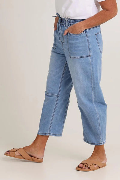 Byron Pull On Barrell Jean Lt Blue