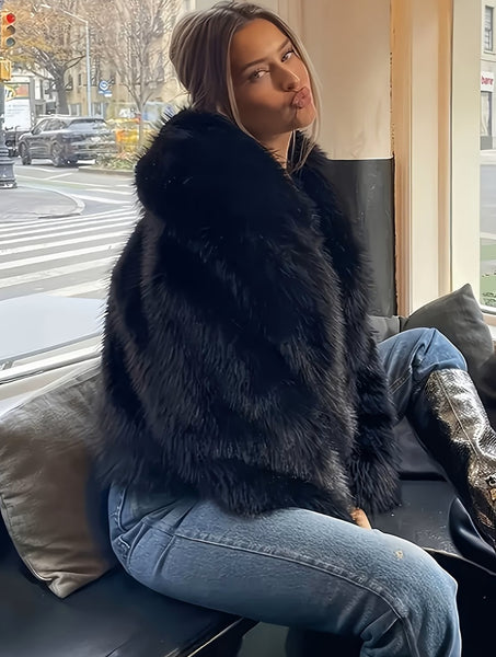 Carter Faux Fur Jacket Black