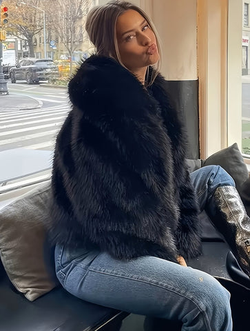 Carter Faux Fur Jacket Black